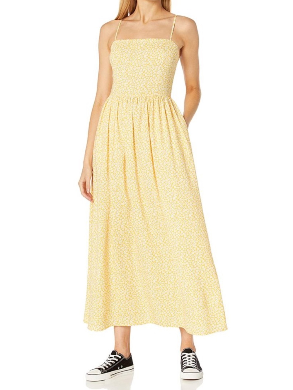 Goodthreads Women's Georgette Smock-Back Cami Maxi